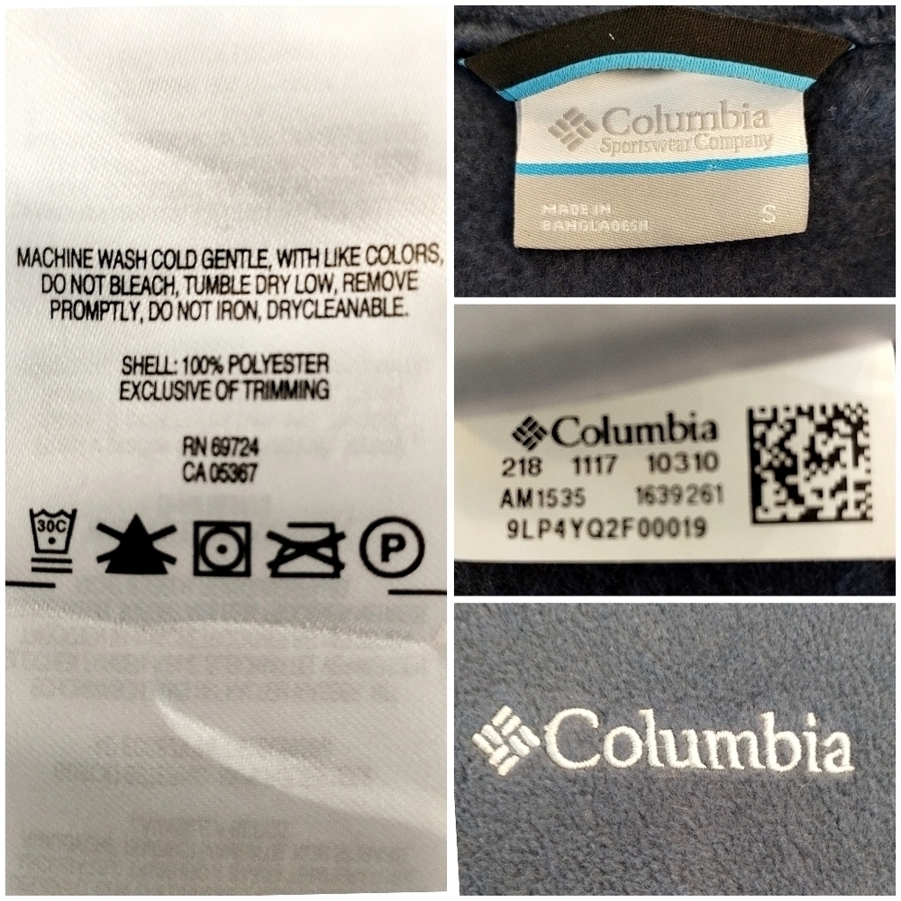 Columbia Steens Mountain Fleece Vest Dark Mountain Blue Men's Small - Picture 7 of 7